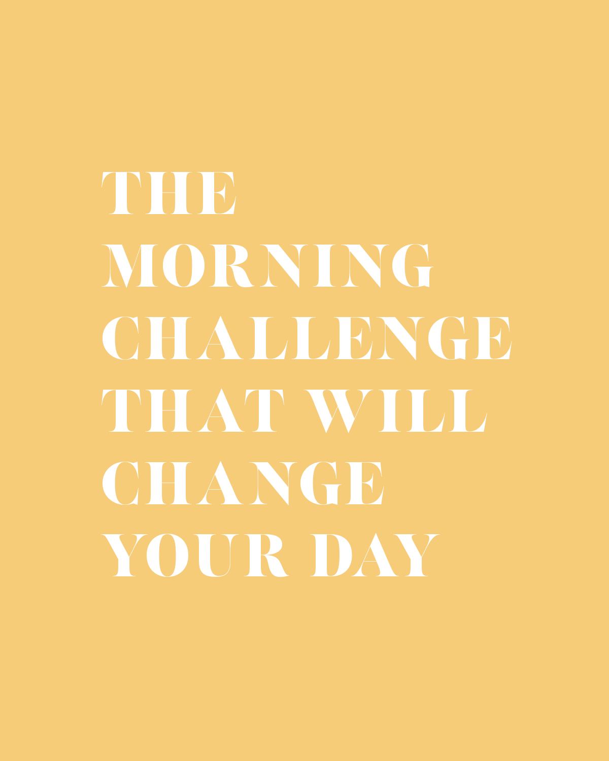 Morning routine challenge 7 days